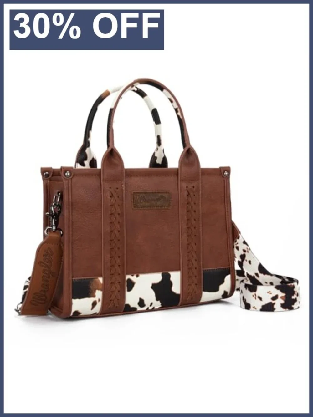 Western Cow Print Tote Satchel Top Handle Purse Crossbody Bag